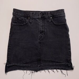Madewell Black Denim Mini Skirt